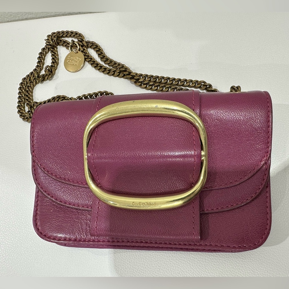 See By Chloe Purple Leather Crossbody Bag